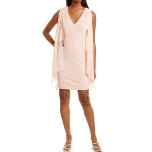 Vince Camuto Womens V-Neck Crepe Sheath Dress Size 10